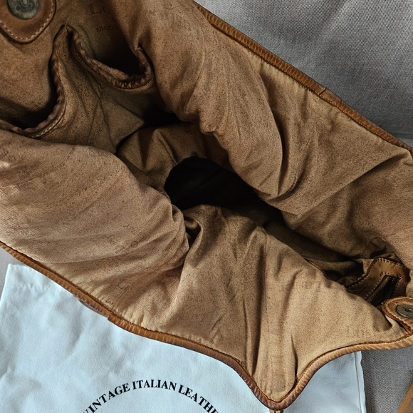 Lusher.co Cognac slouchy hobo bag NEW - Picture 5 of 11